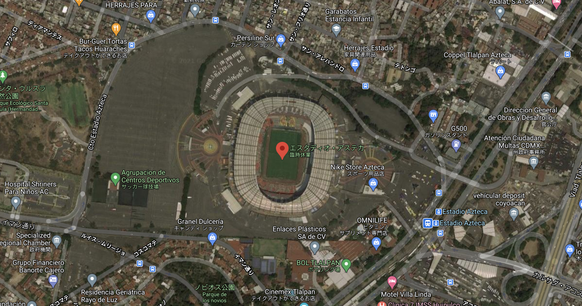 Estadio Azteca on Google Map