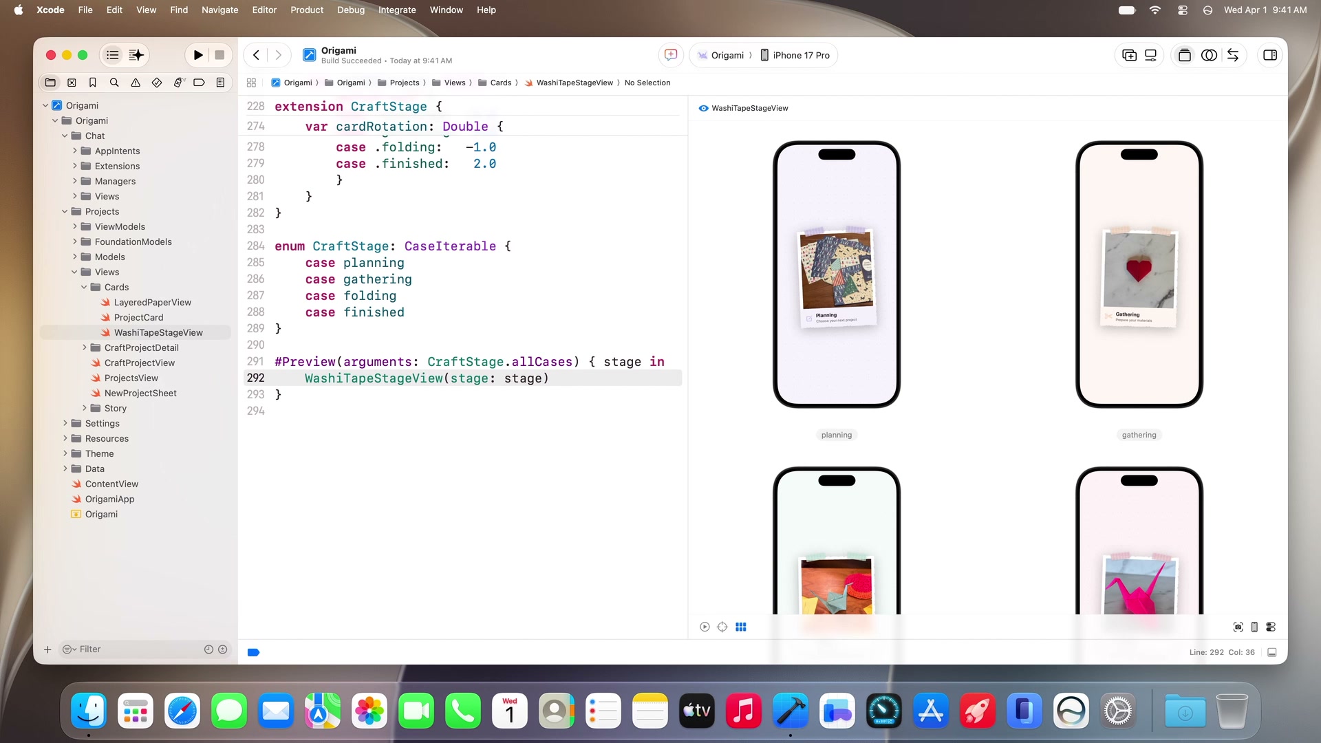 Xcode Previews Grid Variants